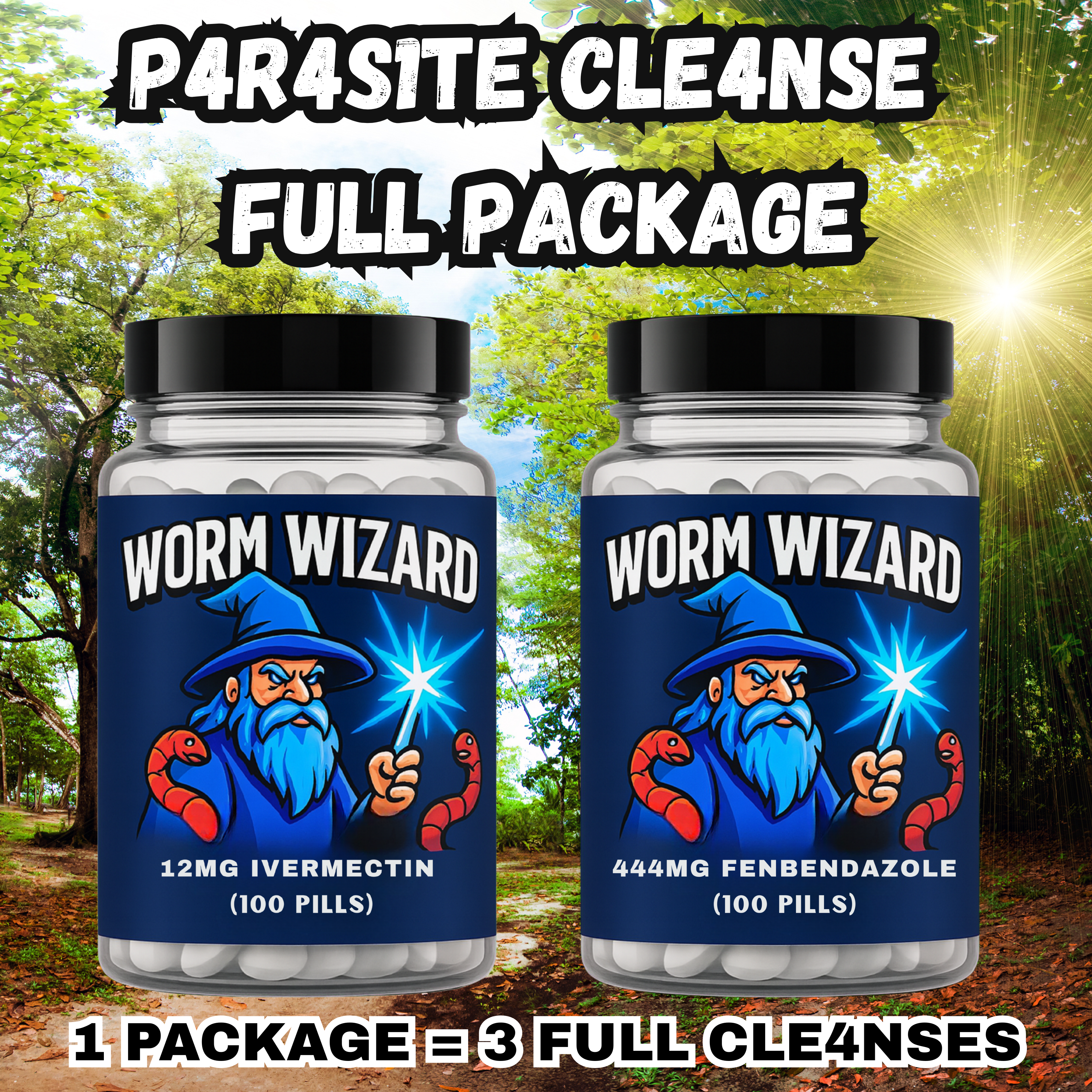 WormWizard Full Package - IVERMECTIN & FENBENDAZOLE